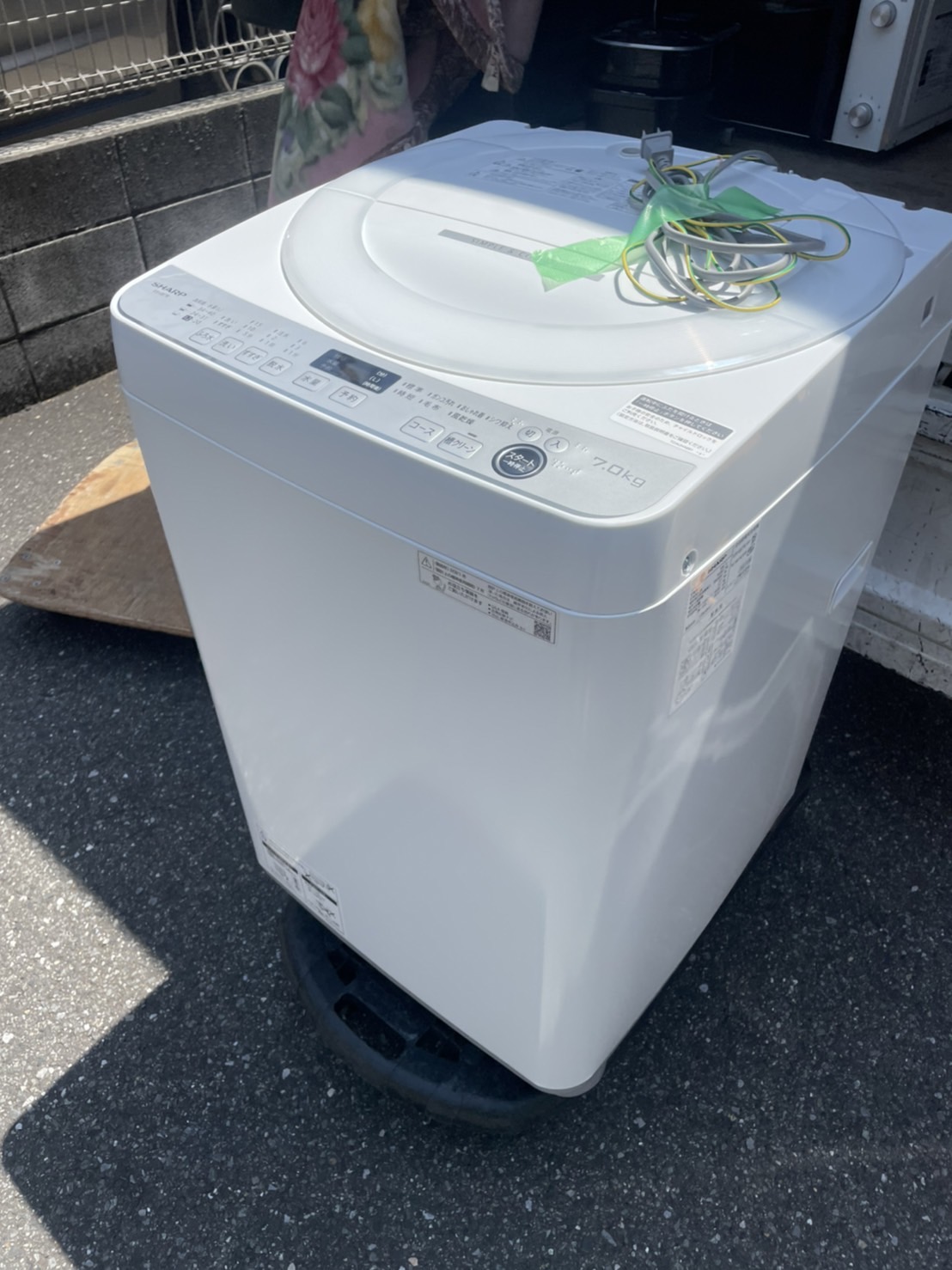 SHARP 洗濯機 ES GE7E 7.0kg 年製文京区に出張査定でお伺いしま