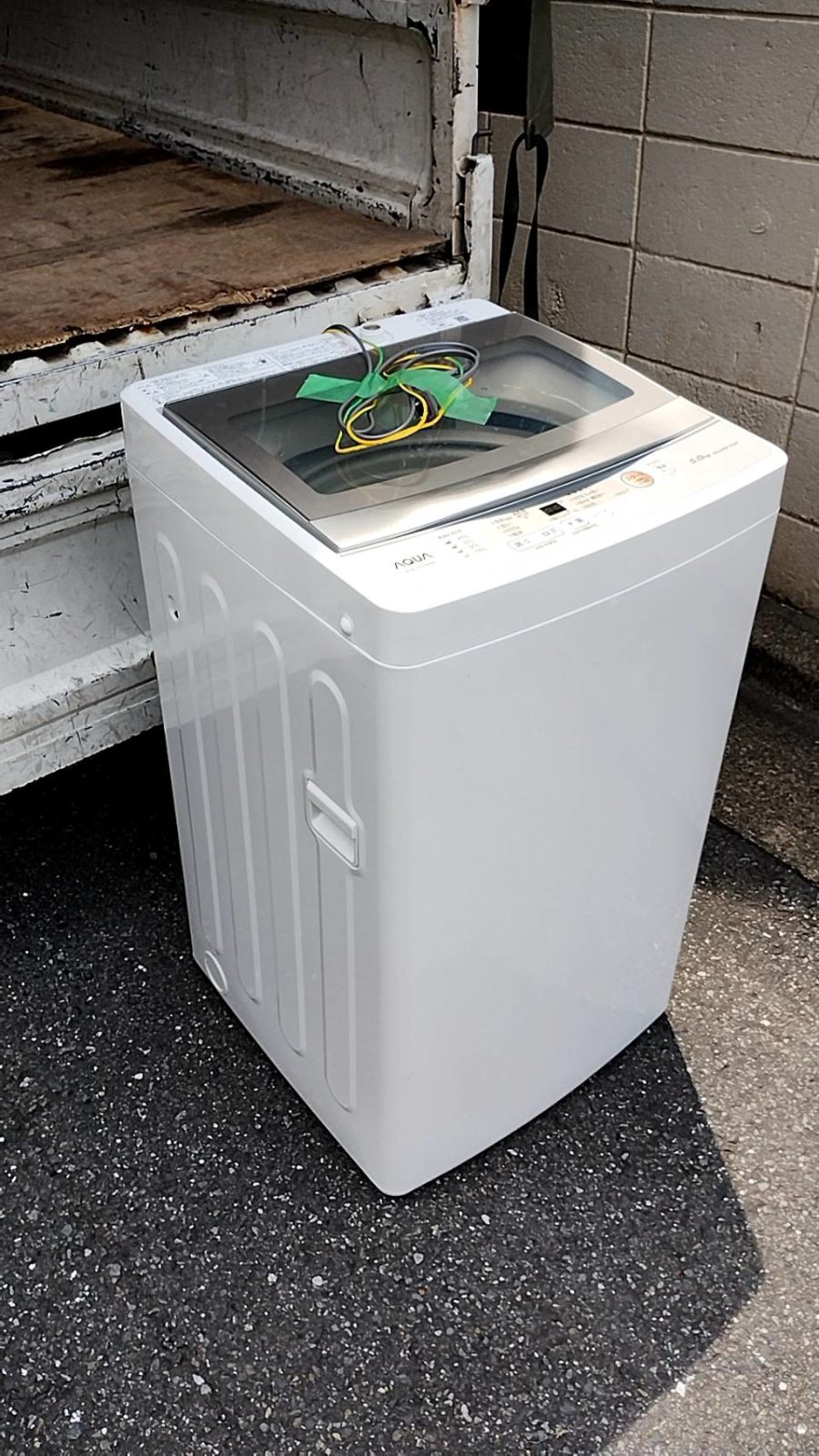 中古 アクア洗濯機 AQW-S50E(W)5kgAQUA全自動洗濯機縦型コンパク 洗濯機