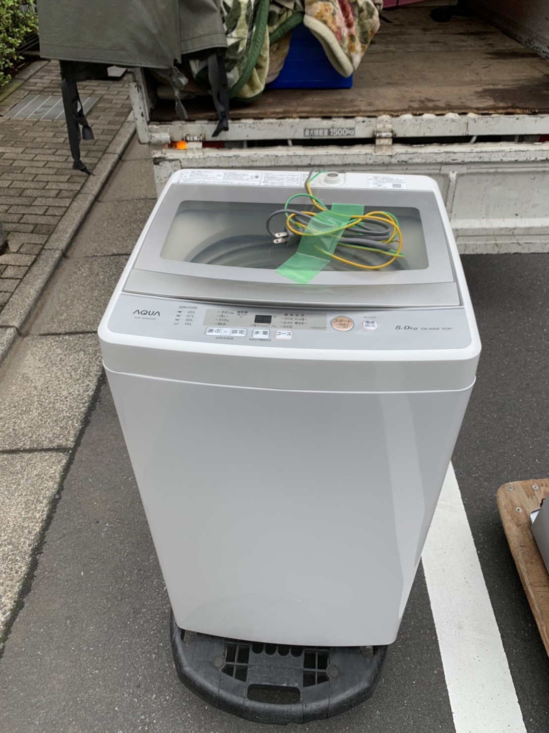 ⭐️ガラストップ⭐️2019年製 AQUA 7kg洗濯機 AQW-GV70H アクア 